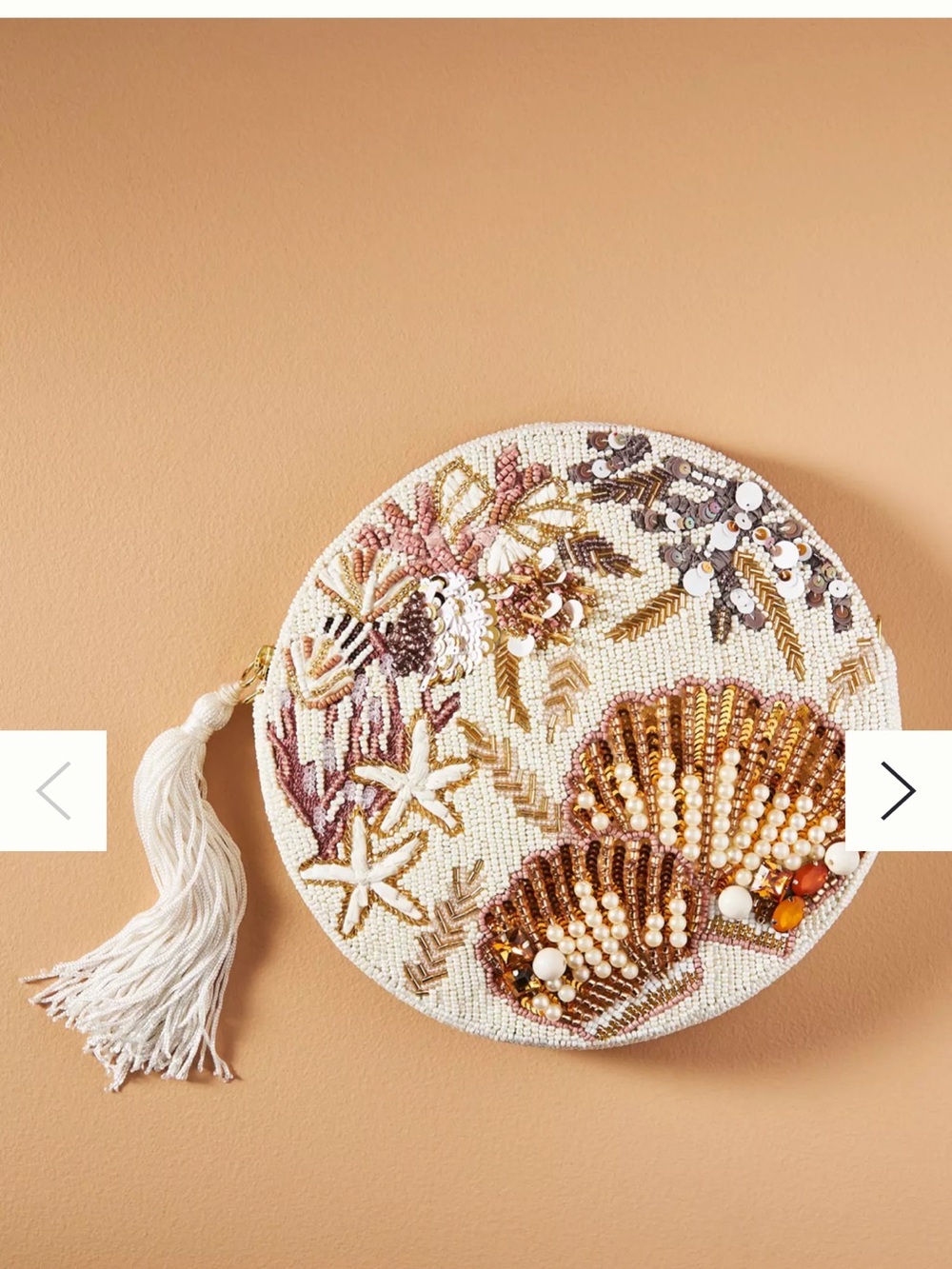 Anthropologie Under The Sea Beaded Pouch